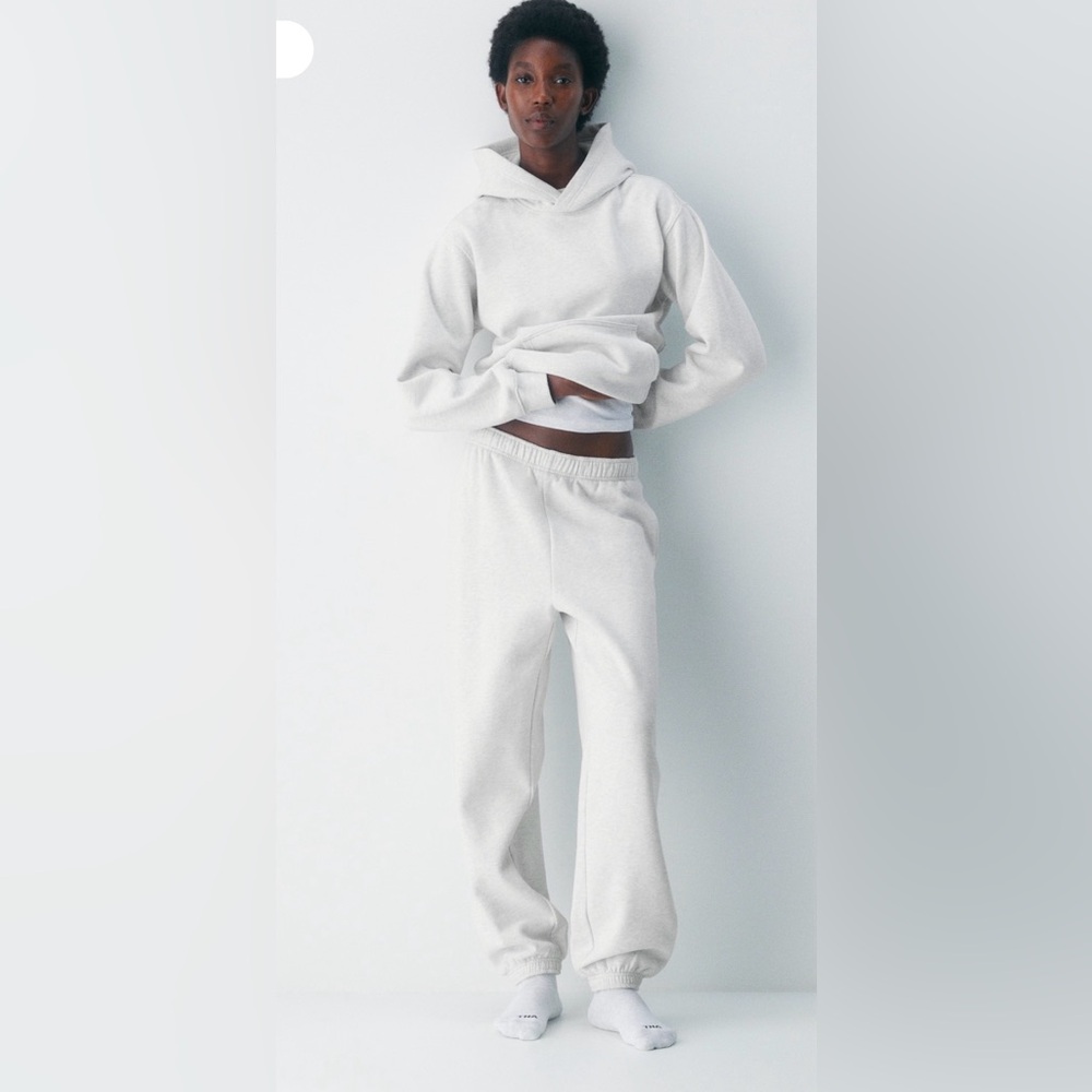 TNA Cream Cozy Fleece Hoodie & sweatpants